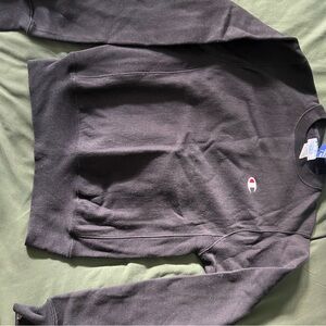 Champion Men's Classic Black Crewneck Sweater